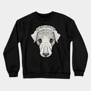 Dog Head Vintage Graphic Illustration Dog Lover Dog Aesthetic Crewneck Sweatshirt